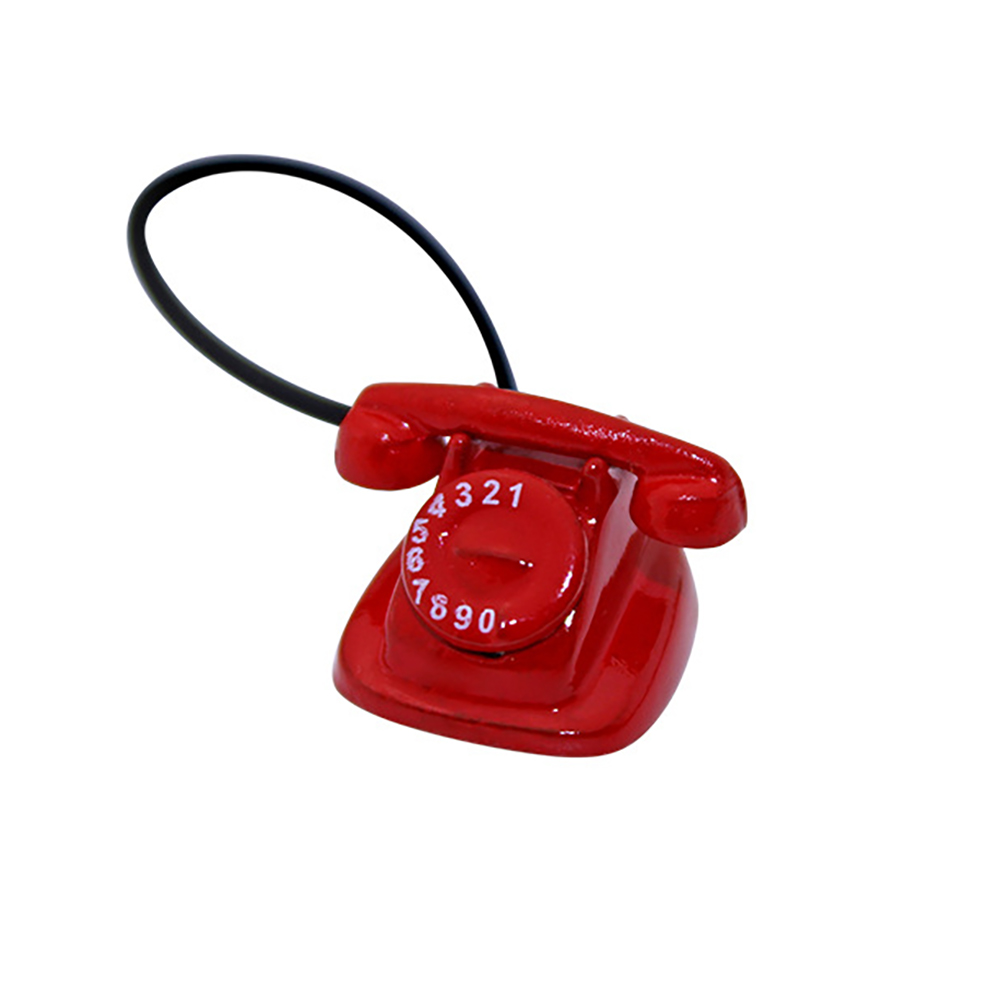 Phone Accessories Doll - 1/12 دمية مصغرة معدنية هاتف دوار