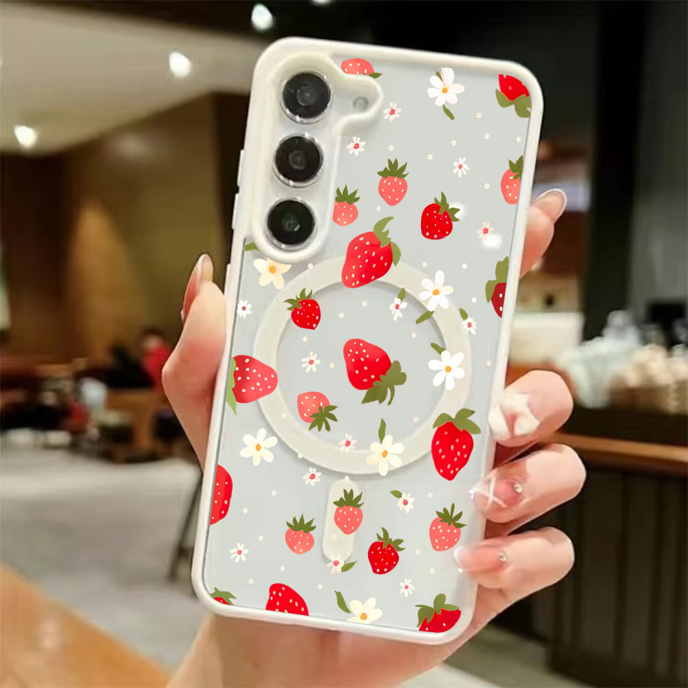 Magnetic Phone Case - غطاء هاتف مغناطيسي للشحن اللاسلكي لسامسونج