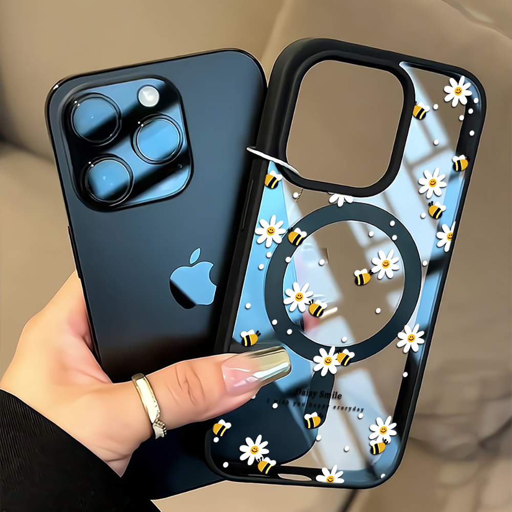 Magnetic Phone Case - غطاء هاتف بتصميم زهرة الأقحوان الطازجة