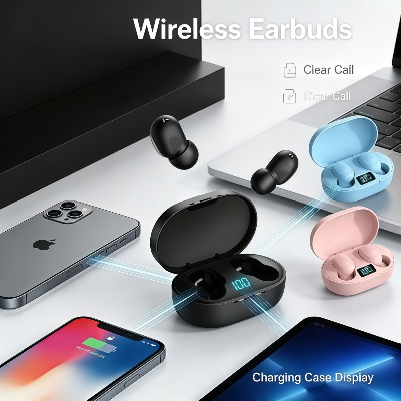 Bluetooth Earphone Tws - سماعات أذن لاسلكية E6S TWS جديدة