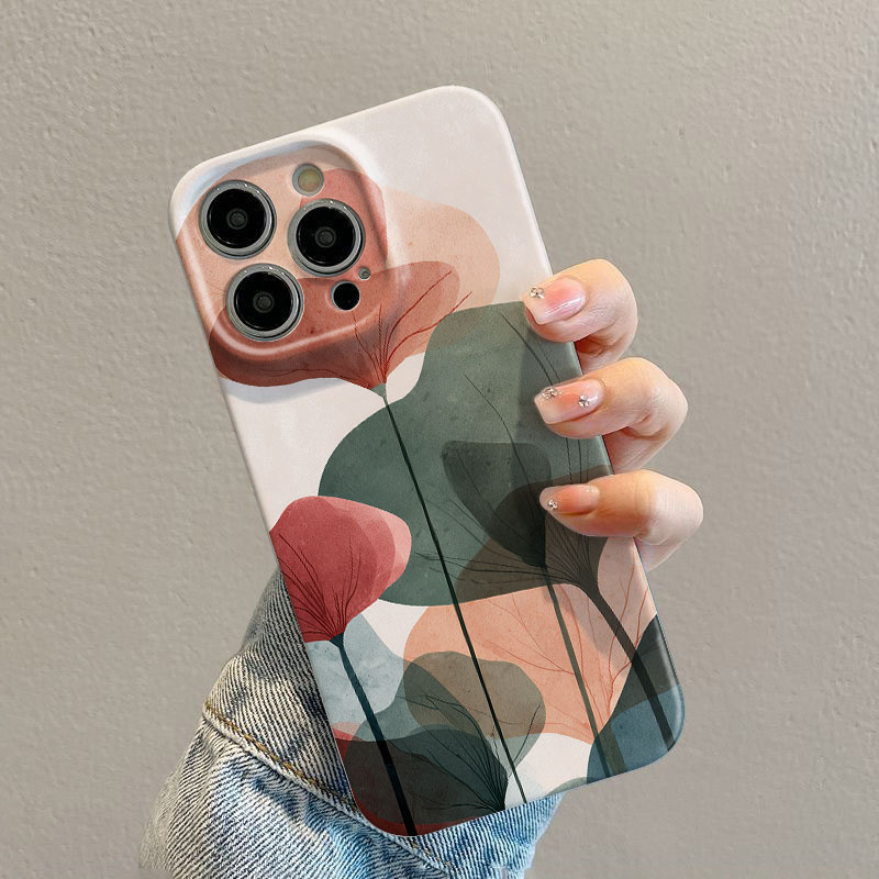 Xo Phone Accessories - غطاء هاتف بتصميم أوراق شجر فني