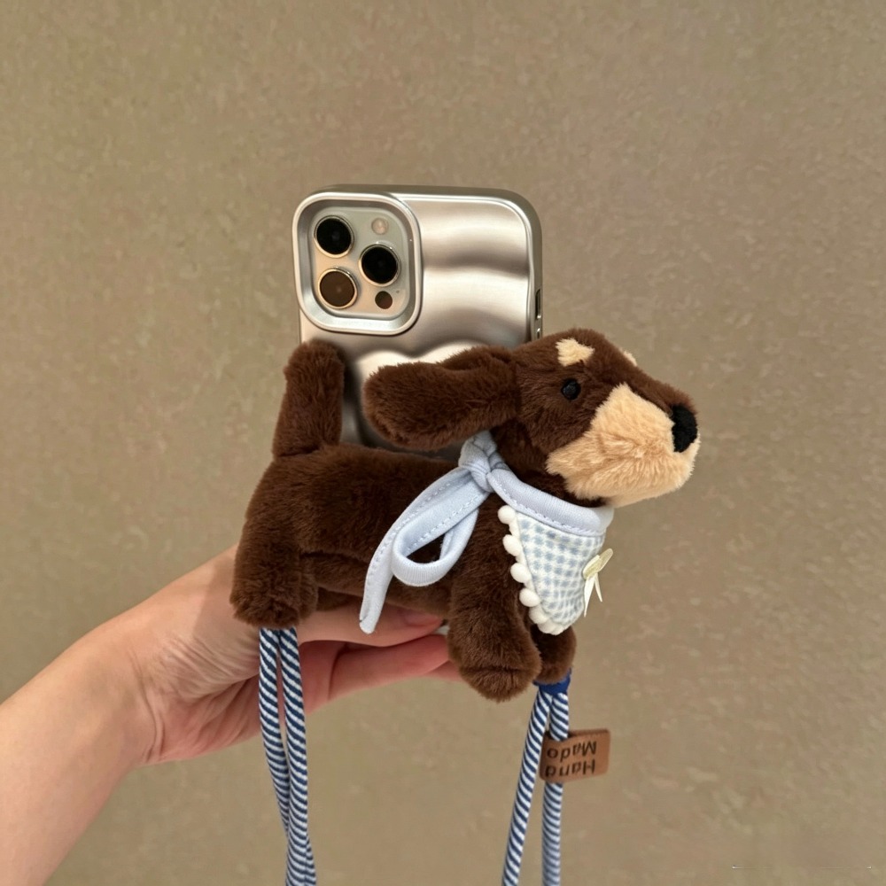 Phone Accessories Stand - دمية داشهند كرتونية لطيفة من القماش
