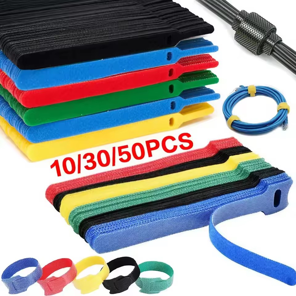 Phone Accessories Hanger - 10/30/50 قطعة منظم الكابلات قابلة لإعادة