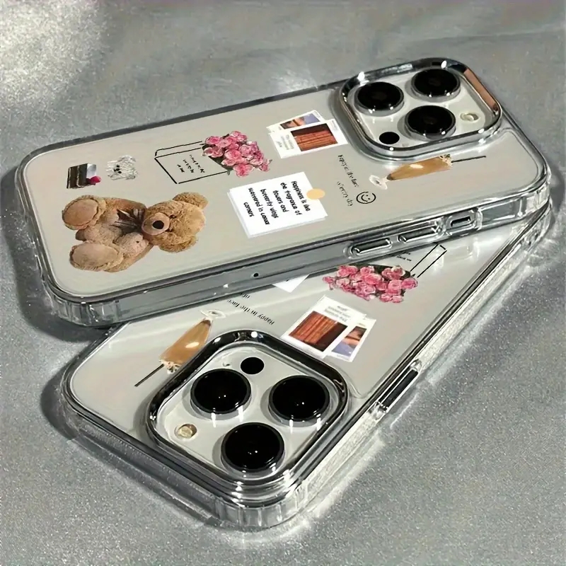 Xo Phone Accessories - الكولاج تيدي بير روز زهرة صور