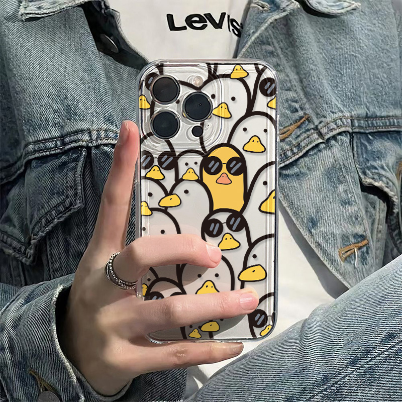 Apple Iphone 15 Pro Max - حافظة لطيفة على شكل بطة كرتونية