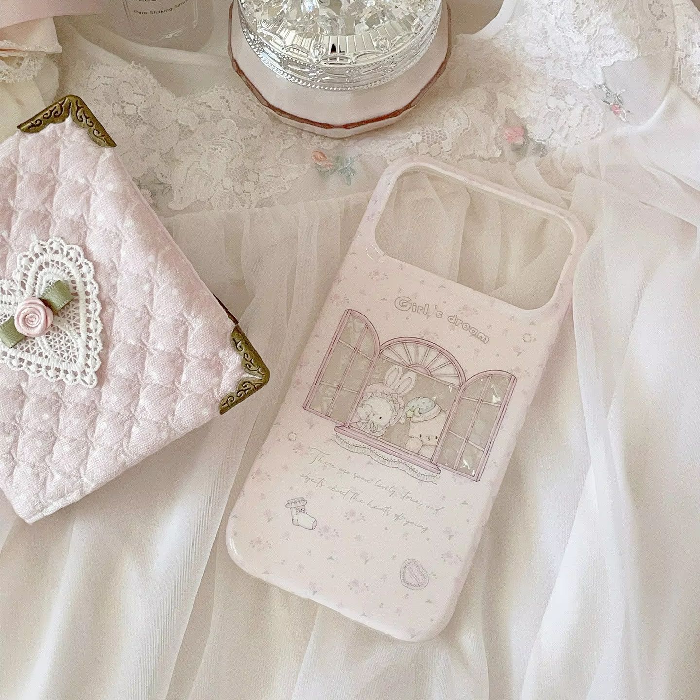 Xo Phone Accessories - غطاء هاتف كاواي بتصميم أرنب ودب