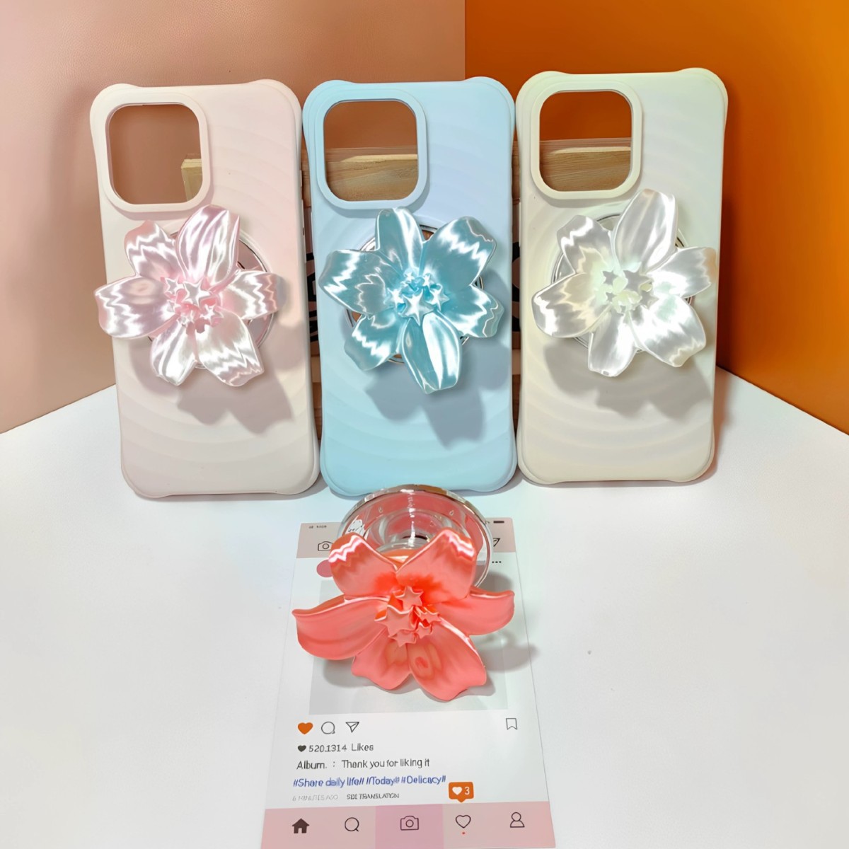Phone Accessories Stand - حامل هاتف مغناطيسي لامع على شكل