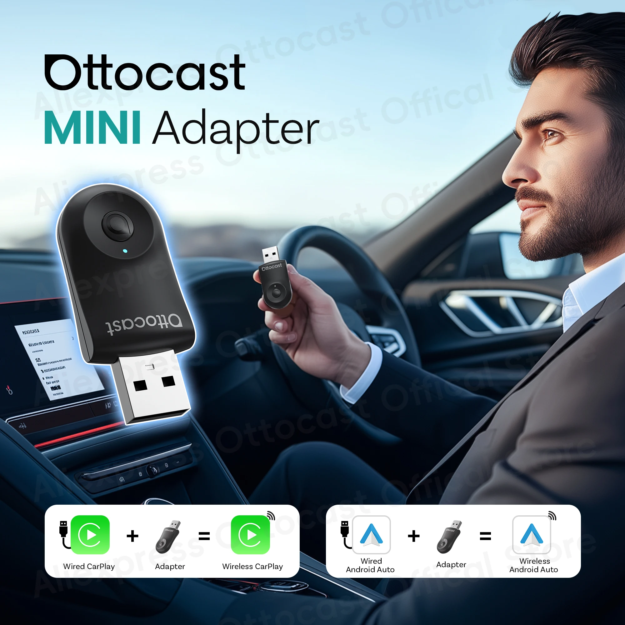 صندوق محول OTTOCAST MINI اللاس - مراجعة Phone Accessories For Android وسعره