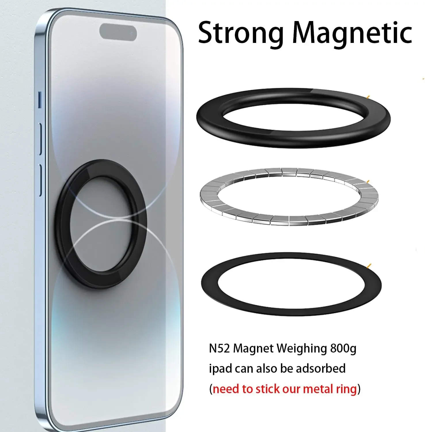 حامل حلقي مغناطيسي لاصق قوي مت - مراجعة Phone Accessories Stand وسعره