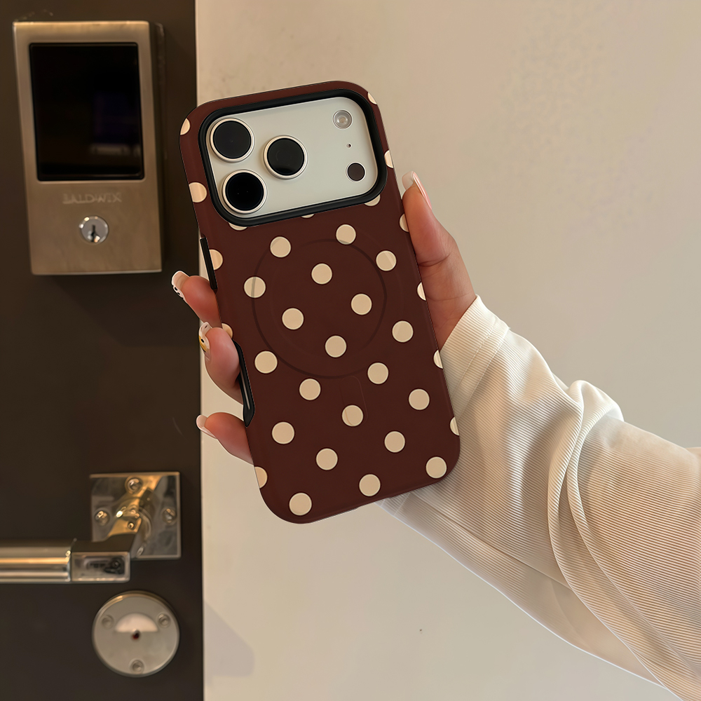 جراب هاتف بني بيج منقط بتصميم  - مراجعة Magnetic Phone Case وسعره