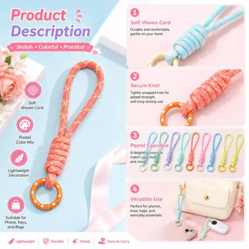 سلسلة مفاتيح منسوجة يدويًا لله - مراجعة Phone Accessories Holder Car وسعره