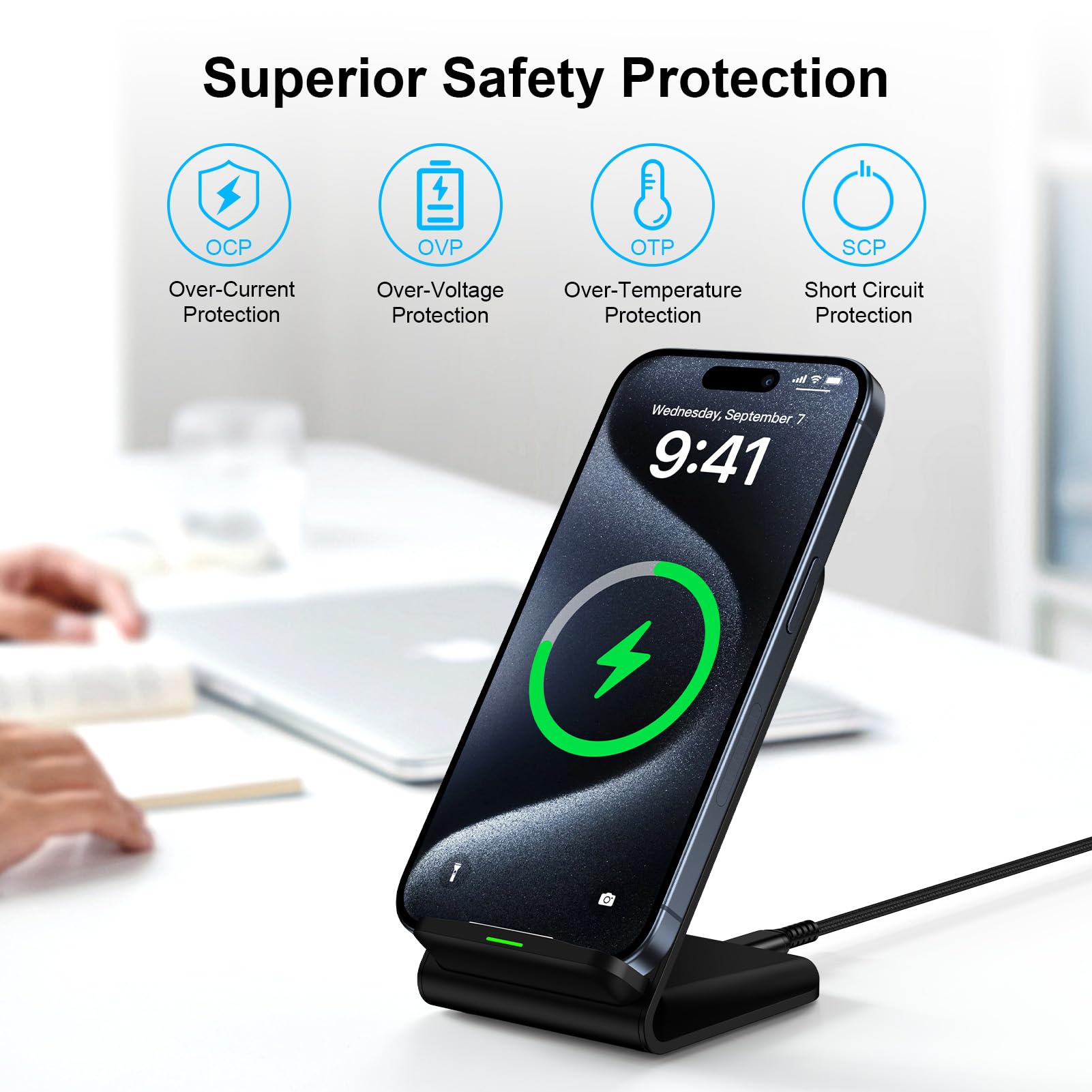 شاحن لاسلكي 15 واط مع حامل هات - مراجعة Phone Accessories For Android وسعره