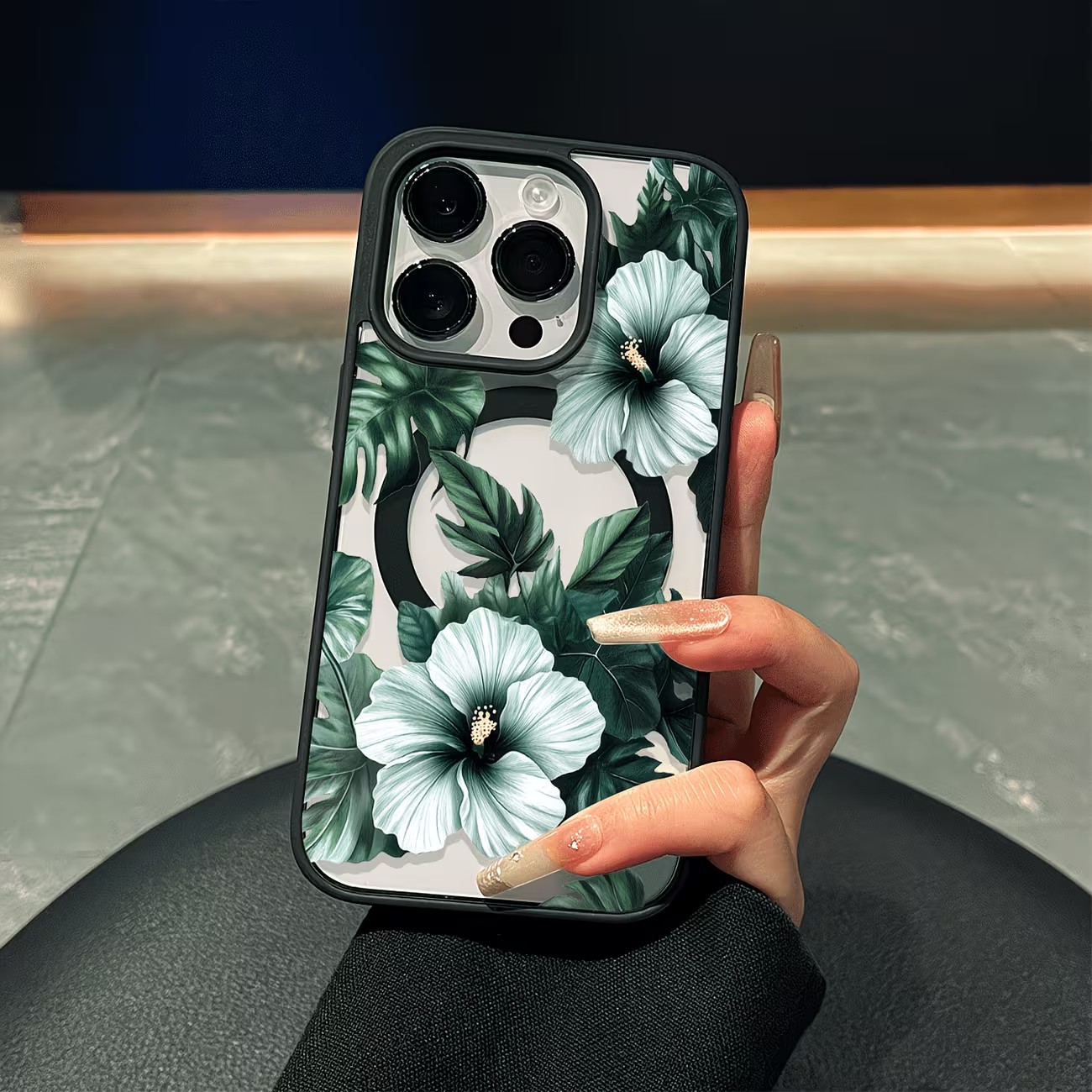 غطاء هاتف شفاف بتصميم زهور خضر - مراجعة Xo Phone Accessories وسعره