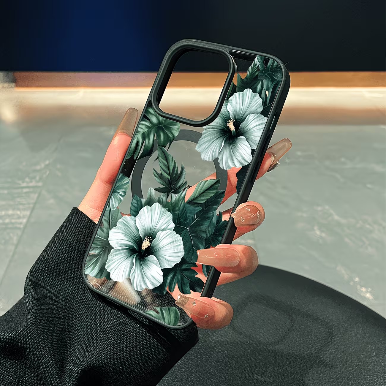 غطاء هاتف شفاف بتصميم زهور خضر - مراجعة Xo Phone Accessories وسعره